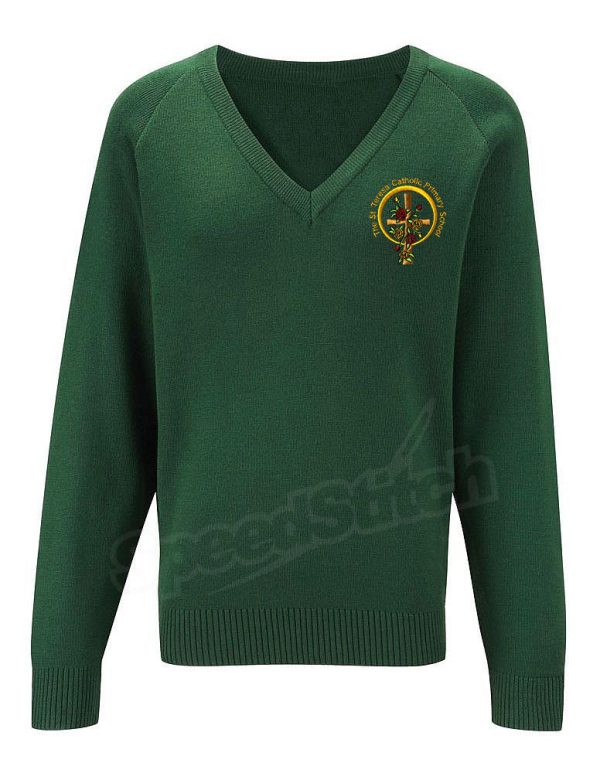 St Teresa's Knitted V-Neck Jumper