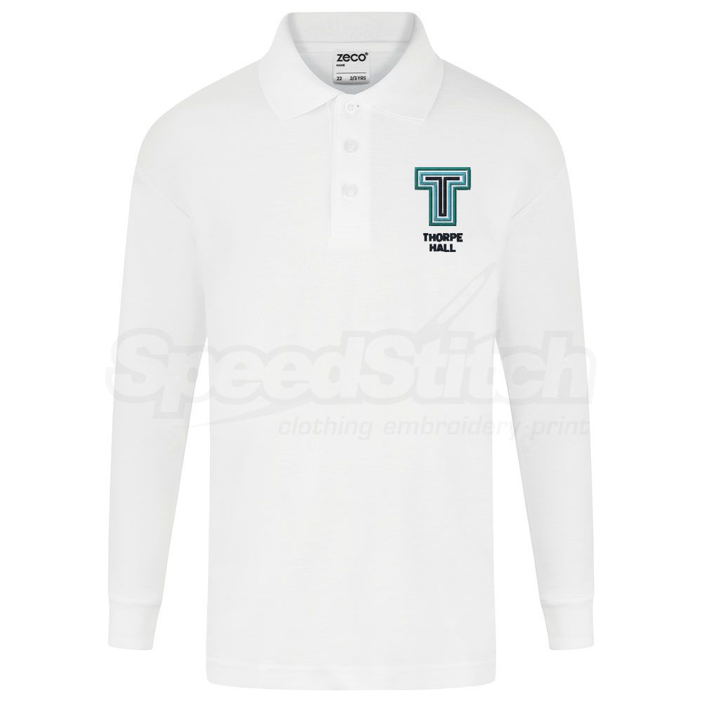 Thorpe Hall Long Sleeve Polo Shirt 2pk