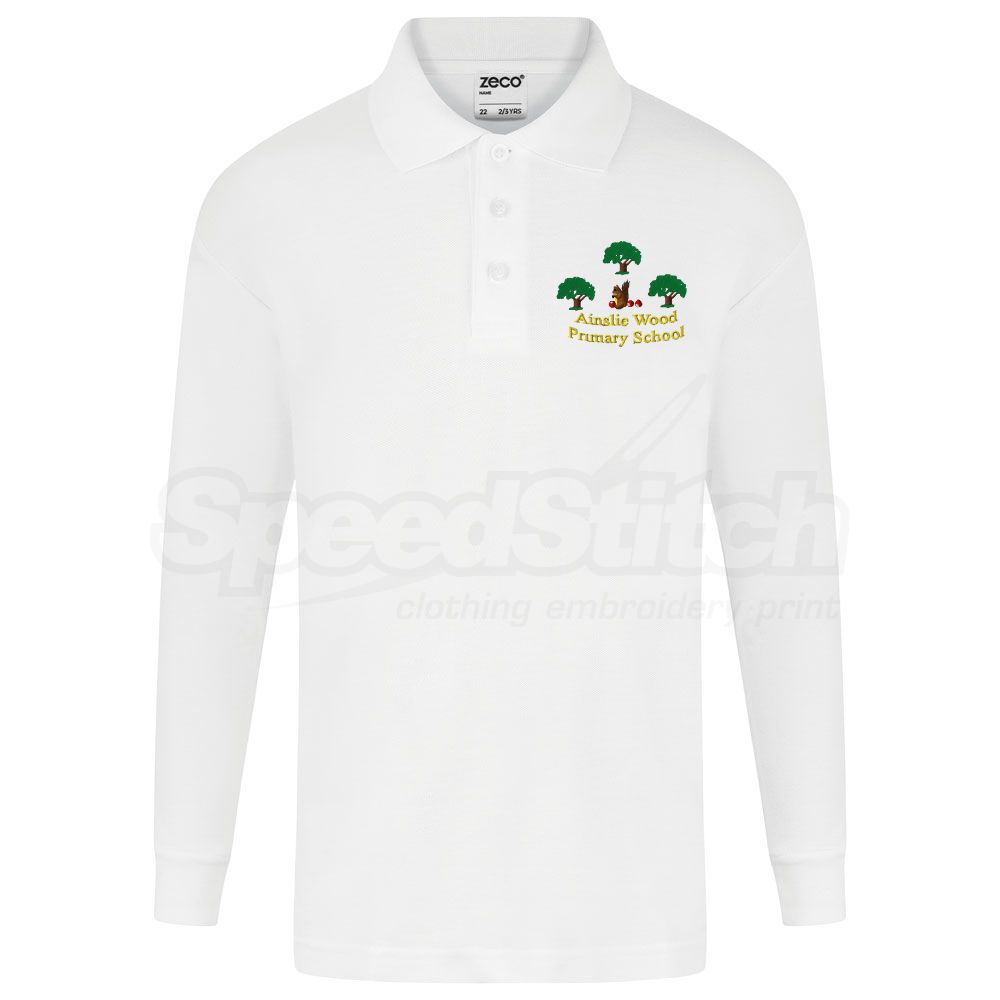 Ainslie Wood Long Sleeve Polo Shirt 2pk