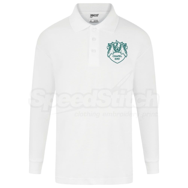 Chapel End Infants Long Sleeve Polo Shirt 2pk