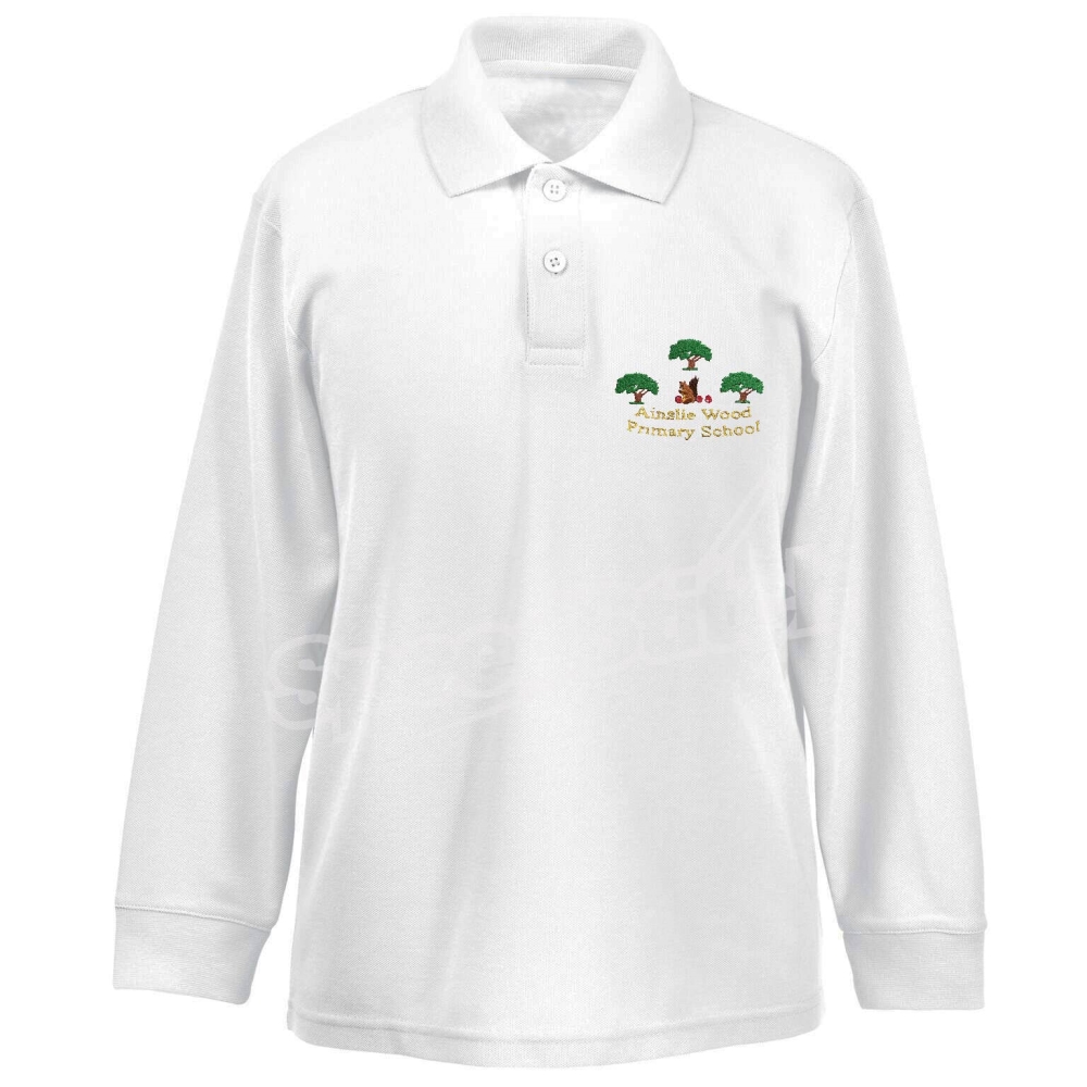 Ainslie Wood Long Sleeve Polo Shirt 2pk