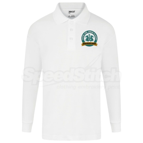 Chapel End Junior Long Sleeve Polo Shirt 2pk