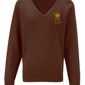 St Mary's Knitted V-Neck Jumper