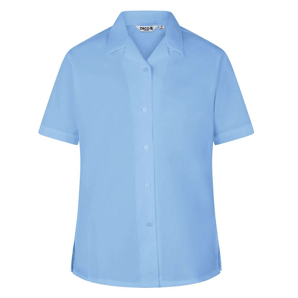 Short Sleeve Revere Blouse 2 pk